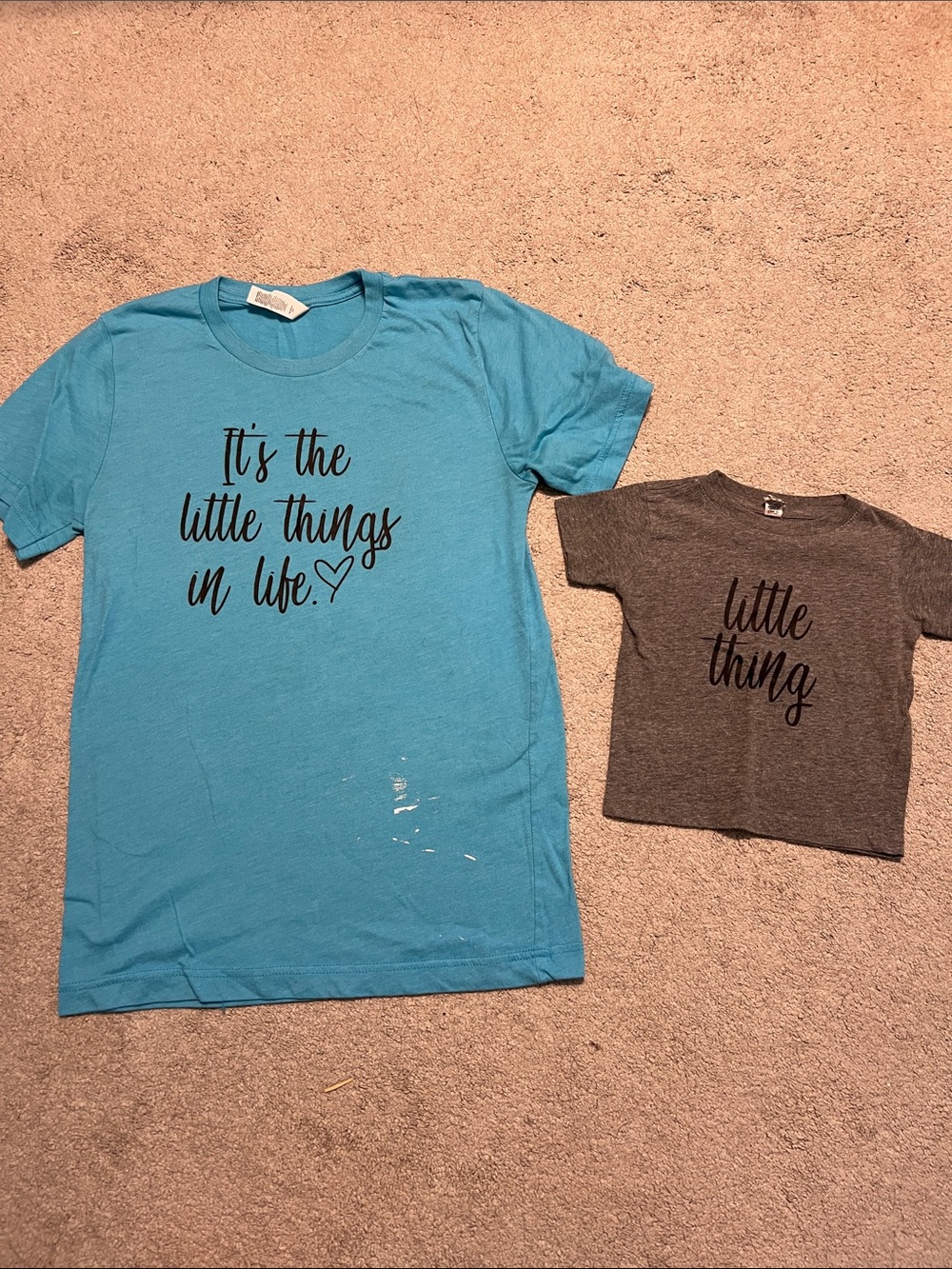 Mommy and Me "It's the little things" set. Adult S / 12 M
